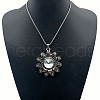 Fashionable Simple Alloy Rhinestone Pendant Necklaces XI3404-2-1
