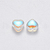 Transparent Spray Painted Glass Beads X-GLAA-R211-02-D02-2