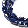 Opaque Solid Color Electroplate Glass Beads Strands EGLA-N013-P8mm-B03-3