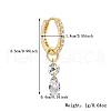 Elegant Vintage S925 Sterling Silver Teardrop Hoop Earrings YO6576-1-3