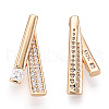 925 Sterling Silver Micro Pave Cubic Zirconia Pendants STER-T004-17G-1