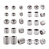 Fashewelry 50Pcs 10 Style 304 Stainless Steel Grooved Beads STAS-FW0001-19-7