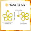SUNNYCLUE 50Pcs Hollow Spray Painted Alloy Pendants FIND-SC0012-27A-2