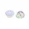 Electroplate Transparent Glass Beads GLAA-T022-20-B01-3