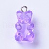 Resin Pendants RESI-WH0008-09G-2