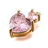 Brass Micro Pave Cubic Zirconia Pendants KK-U065-17G-2