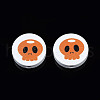 Halloween Printed Natural Wood Beads WOOD-T021-93-2