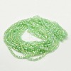 Electroplate Glass Beads Strands EGLA-D018-8x8mm-33-2