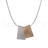 Matte Rectangle Alloy Pendant Necklaces for Women FS-WG1E175-01-5
