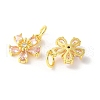 Brass Micro Pave Cubic Zirconia Pendants KK-U067-04G-3