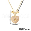 Fashionable Brass Full Crystal Rhinestone Heart Star Pendant Necklaces PD1467-6