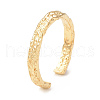 Ion Plating(IP) 304 Stainless Steel Textured Open Cuff Ring for Women X-RJEW-I096-19G-1