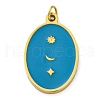 Ion Plating(IP) 304 Stainless Steel Enamel Pendants STAS-Z104-04G-1