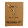 Alloy Crystal Rhinestone Constellation Pendant Necklaces for Women WG4ACA0-03-1