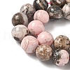 Natural Argentina Rhodonite Beads Strands G-G271-B02-12mm-4
