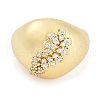 Brass Micro Pave Cubic Zirconia Cuff Rings RJEW-U030-03G-01-2