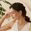 FIBLOOM 12Pcs 6 Style Stainless Steel & Brass & 316 Surgical Stainless Steel Stud Earrings EJEW-FI0002-79-6