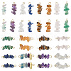  32Pcs 16 Style Natural Mixed Gemstone Chips Connector Charms FIND-TA0003-22-8