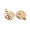 Brass Micro Pave Clear Cubic Zirconia Pendants ZIRC-L091-034G-2