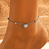 Stainless Steel Link Chain Anklet for Women WG34D3C-05-1