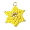 Seed Beads Beaded Charms PALLOY-MZ00286-01-1