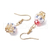 Ice Cream Cup Handmade Glass Seed Beads Dangle Earrings for Women EJEW-MZ00392-03-4