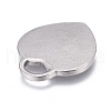 Non-Tarnish 304 Stainless Steel Pendant Cabochon Settings STAS-P245-09P-2