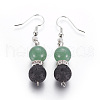 Brass Dangle Earrings EJEW-JE03135-M-2