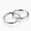 Tarnish Resistant 304 Stainless Steel Split Key Rings STAS-P178-1.2x15mm-P-2
