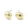Alloy Half Round Stud Earrings with 925 Sterling Silver Pins for Women EJEW-G310-12G-1