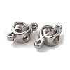 Non-Tarnish 304 Stainless Steel Hollow Beads STAS-I203-44P-2