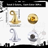 SUNNYCLUE 60Pcs 2 Colors Alloy Charms FIND-SC0009-71-2
