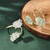 Natural Fluorite Cuff Rings RJEW-B122-02G-06-3