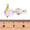 Electroplate Glass Teardrop Charms STAS-N110-13G-3