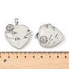 Natural Quartz Crystal Heart Pendants G-S391-01P-K-3