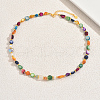 Dyed Natural Shell Nuggets Beaded Necklaces for Women UA5523-3