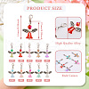 Angel Glass & Acrylic Pendant Decoration HJEW-TAC0051-12
