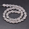 Oval Imitation Rose Quartz Glass Beads Strands G-P106-18-2