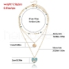 Alloy Rhinestone 3 Layer Necklaces WGF0AED-01-3