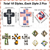 SUNNYCLUE 20Pcs 10 Styles Silicone Focal Beads SIL-SC0002-05-2