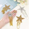Fingerinspire 4Pcs 2 Style Enamel Rhinestones Sew on/Iron on Patches DIY-FG0002-73-3