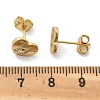Rack Plating Brass Micro Pave Clear Cubic Zirconia Stud Earrings EJEW-K299-01G-H-5