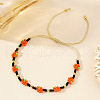 Elegant Chinese Style Flower Glass Seed Bead Bracelets HX6650-2