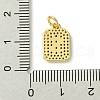 Rack Plating Brass Micro Pave Clear Cubic Zirconia Charms KK-G501-01S-G-3