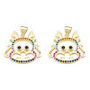 Brass Micro Pave Cubic Zirconia Pendants KK-N227-119-2