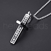 Tibetan Style Alloy Cross Pendant Necklaces PW23033086675-3