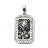 Ion Plating(IP) 304 Stainless Steel Pendants STAS-C101-08P-03-1