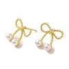 Rack Plating Brass Studs Earrings EJEW-R162-31G-1