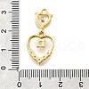 Brass Micro Pave Cubic Zirconia Pendants KK-B131-11G-3