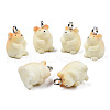Flocky Resin Pendants RESI-N032-07-2